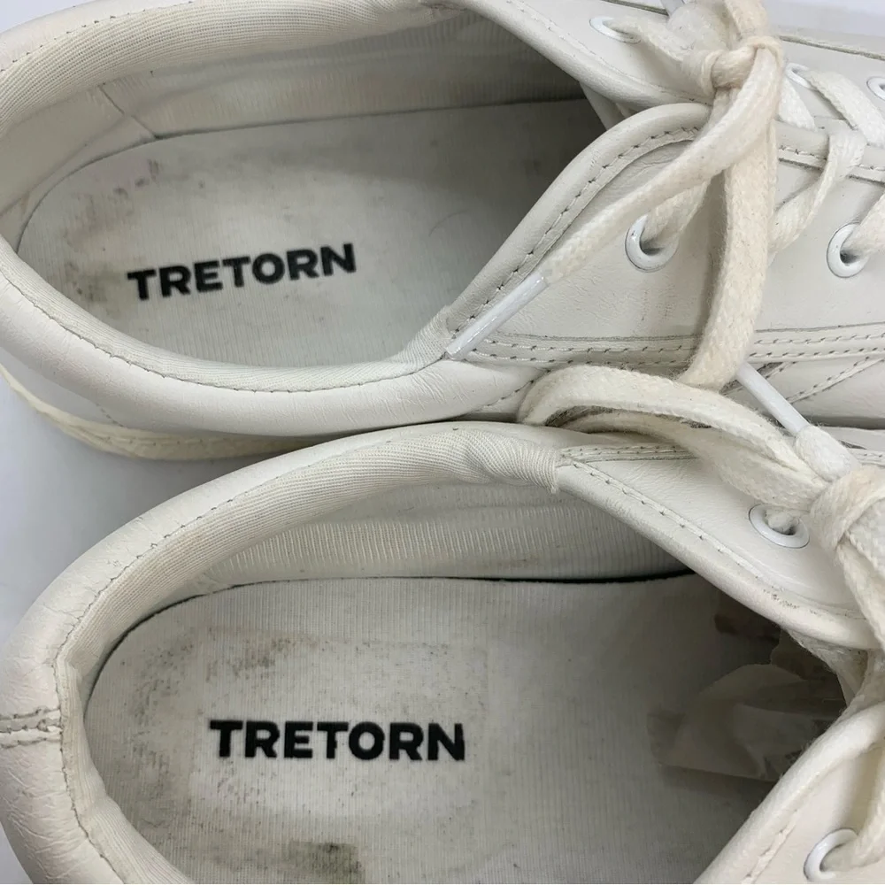 Tretorn Leather 2 Nylite Plus White on White Tennis Shoes Womens Size 11